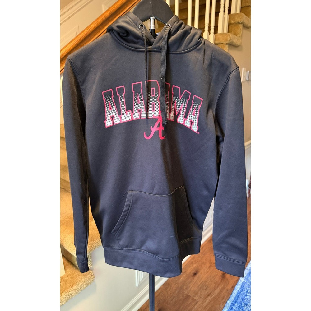 Colosseum Alabama Crimson Tide Mens Small Black Hoodie Script A Sweatshirt